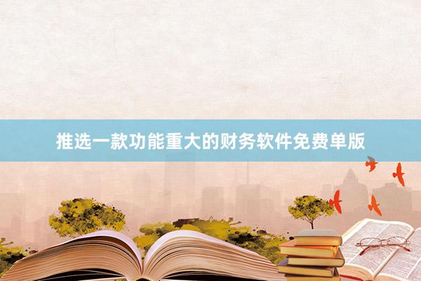 推选一款功能重大的财务软件免费单版